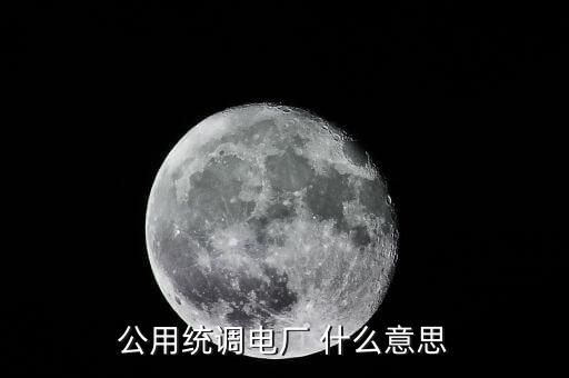 公用統(tǒng)調(diào)電廠(chǎng) 什么意思